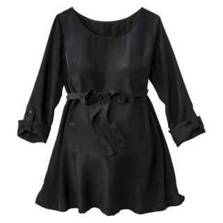 Liz Lange for Target Maternity Rolled Sleeve Top   Black XL