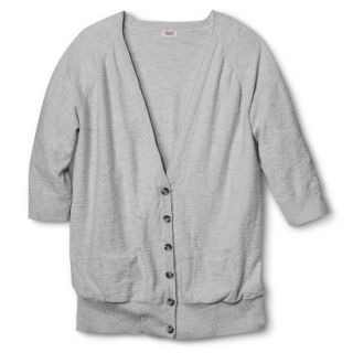 Mossimo Supply Co. Juniors Plus Size 3/4 Sleeve Boyfriend Sweater   Gray 2X