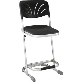 National Public Seating Ergonomic Z Stool with Backrest and Footrest, 22 Inch H,