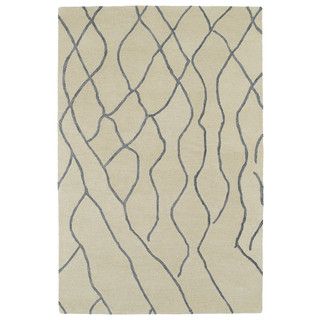 Hand tufted Utopia Peaks Ivory Wool Rug (96 X 136)
