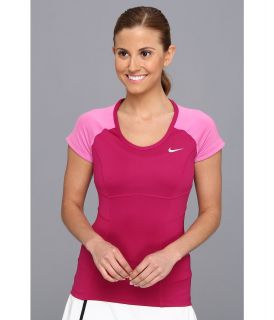 Nike Power S/S Top Womens Short Sleeve Pullover (Red)