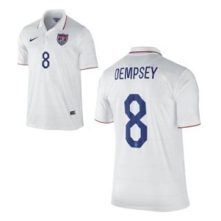 2014 U.S. Stadium (Dempsey) Mens Soccer Jersey   Football White
