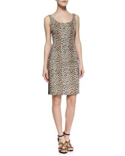 Womens Arianna Cheetah Print Front Dress, Carmel/Pearl/Black   Diane von