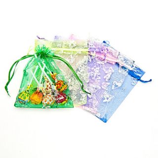 Butterfly Design Favor Bags With Ribbon   Set of 12 (More Colors)