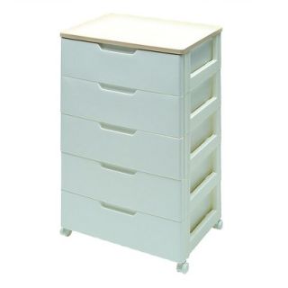 Storage Drawers IRIS 5 Drawer Chest with Natural Finish Top
