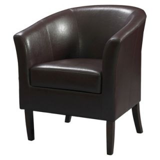 Club Chair Upholstered Chair Simon Club Chair   Dark Brown (Espresso)