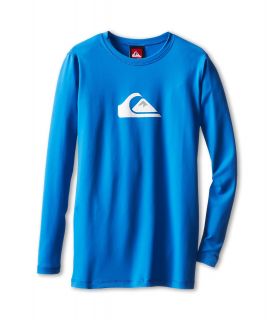 Quiksilver Kids Solid Streak L/S Surf Shirt Boys Swimwear (Blue)