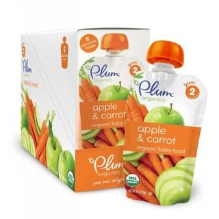 Plum Organics Second Blends Apple And Carrot 4 ounce Pouch (pack Of 6)