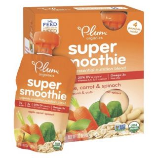 Plum Organics Super Smoothie   Apple, Carrot, & Spinach 16oz (4 Pack)