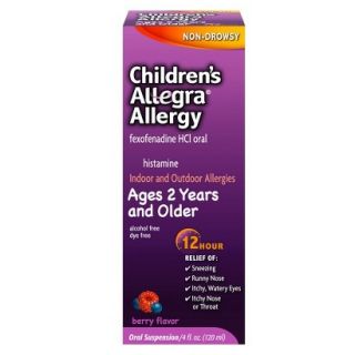 Allegra Childrens 12 Hour Oral Suspension Berry, 4 fl oz