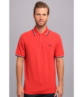 Fred Perry Twin Tipped Fred Perry Polo Mens Short Sleeve Pullover (Orange)