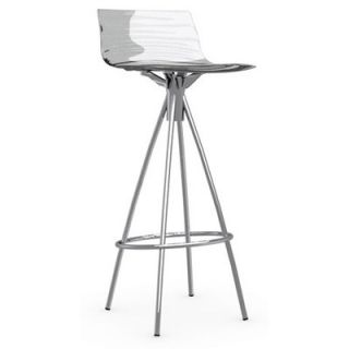 Calligaris LEau Stool CS/1270_P Finish Chromed, Seat Color Transparent