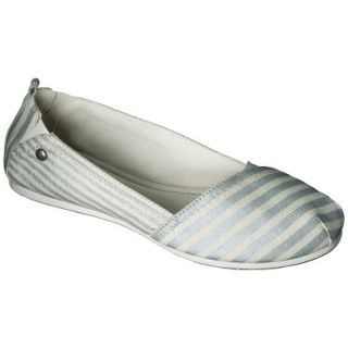 Womens Mad Love Lynnae Striped Loafer   Silver Metallic 7.5
