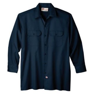 Dickies Mens Original Fit Long Sleeve Work Shirt   Dark Navy XLT