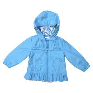 Pink Platinum Infant Toddler Girls Heart Pocket Jacket   Aqua 3T