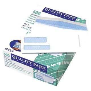 Quality Park Double Window Security Tinted Invoice and Check Envelope   White