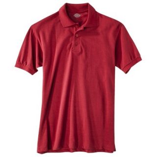 Dickies Young Mens School Uniform Short Sleeve Pique Polo   Red XXXL