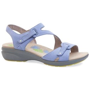 Dansko Womens Irene Blue Nubuck Sandals, Size 38 M   5101 392400