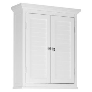 Wall Cabinet Slone 2 Door Shuttered Wall Cabinet   White