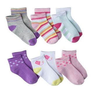 Circo Infant Toddler Girls Assorted Low Cut Socks   Pink/Purple 12 24 M