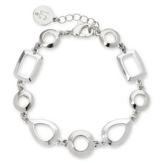 LIZ CLAIBORNE Silver Tone Flex Bracelet, Gray