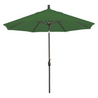 9 Aluminum Collar Tilt Crank Patio Umbrella   Green Pacifica