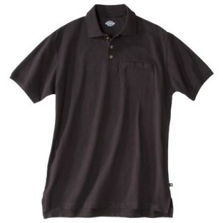 Dickies Mens Relaxed Fit Mini Pique Polo   Black 4X