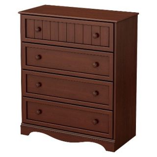Chest South Shore Savannah 4 Drawer Chest   Royal Red Brown (Cherry)