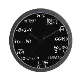 Black Chalkboard Math Wall Clock