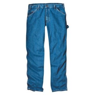 Dickies Mens Relaxed Fit Carpenter Jean   Stone Washed Blue 32x34