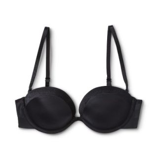 Self Expressions By Maidenform Womens Plunge Strapless Bra 5656   Black 36D