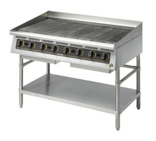 Star Manufacturing 48 Lava Rock Charbroiler w/ Manual Controls, NG