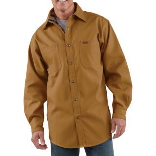 Carhartt Canvas Shirt Jacket   Carhartt Brown, 3XL Tall, Model S296