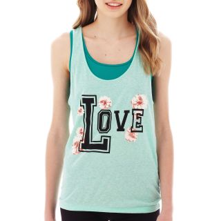 Almost Famous Sleeveless Muscle Racerback Tank Top with Bralette,