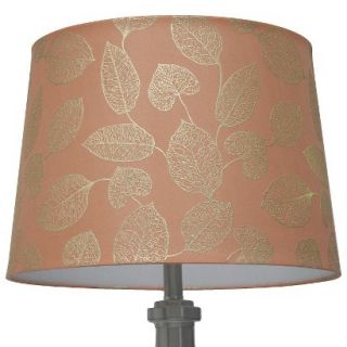 Threshold Metallic Foil Leaf Lamp Shade Medium   Coral/Gold