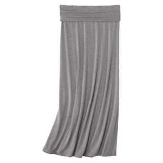 Mossimo Supply Co. Juniors Solid Fold Over Maxi Skirt   Gray M(7 9)