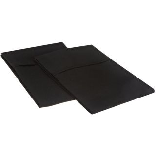 Home City Inc Microfiber Wrinkle resistant Solid Plain Weave Pillowcases (set Of 2) Black Size King