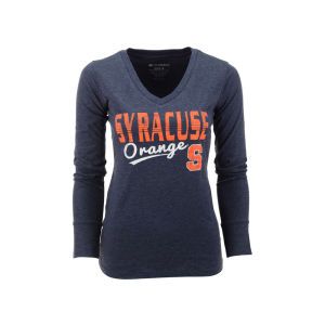 Syracuse Orange Colosseum NCAA Womens Long Sleeve V Neck Block T Shirt