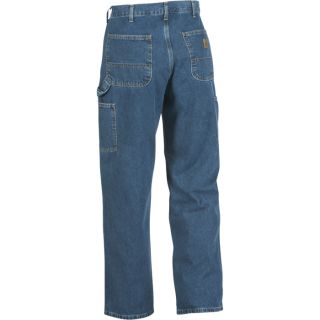 Carhartt Washed Denim Work Dungaree   Deep Stone, 35 Inch Waist x 30 Inch