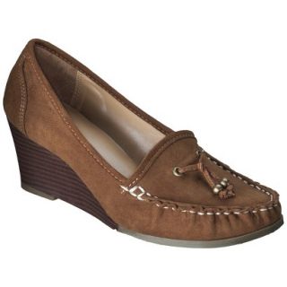 Womens Merona Michelle Wedge Loafer   Brown 8
