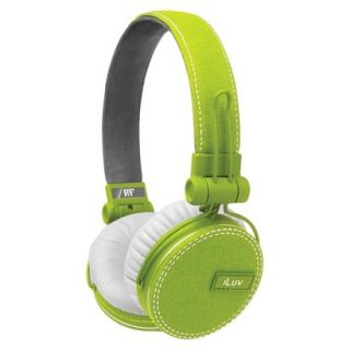 iLuv ReF Deep Bass Canvas On Ear Headphones   Green