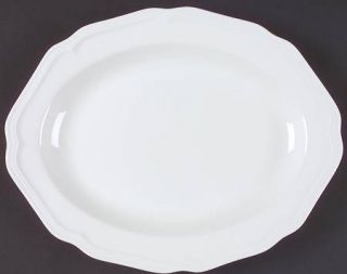 Mikasa Antique White 13 Oval Serving Platter, Fine China Dinnerware   All White