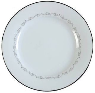 Noritake Donna Bread & Butter Plate, Fine China Dinnerware   Inner Band Of Gray