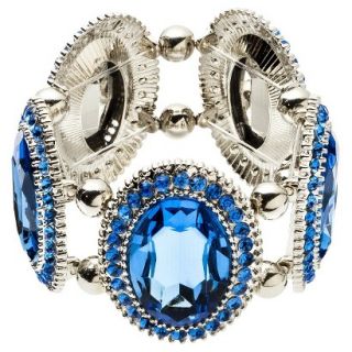 Capsule by C�ra Stretch Bracelet with Large Blue Stones   Silver