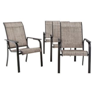 Outdoor Patio Furniture Set Threshold 4 Piece Sling Chair, Linden Collection