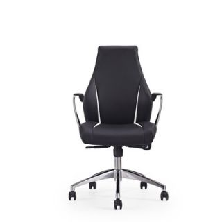Whiteline Imports Stanford Low Back Office Chair OC 1172P BLK/WHT / OC 1172P 