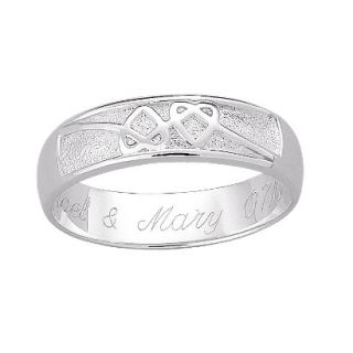 Sterling Silver Personalized Engraved Love Knot Ring  11
