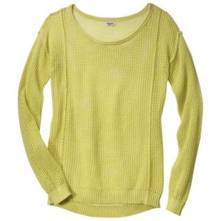 Mossimo Supply Co. Juniors Mesh Sweater   Lemon Chiffon M(7 9)