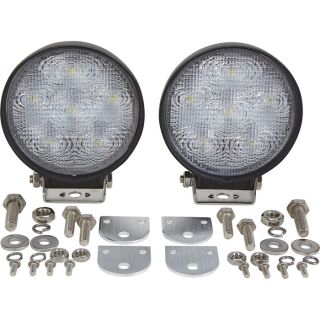 Ironton LED Worklights   2 Pack, 18 Watt, 1200 Lumens, 9 32 Volt