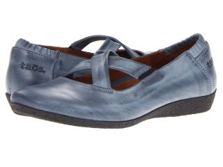 taos Footwear Uncross Womens Dress Flat Shoes (Blue)